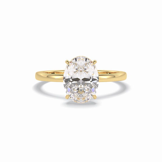 Oval Solitaire Lab Grown Diamond Engagement Ring