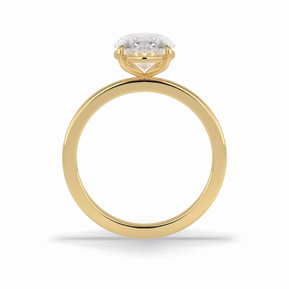Oval Solitaire Lab Grown Diamond Engagement Ring