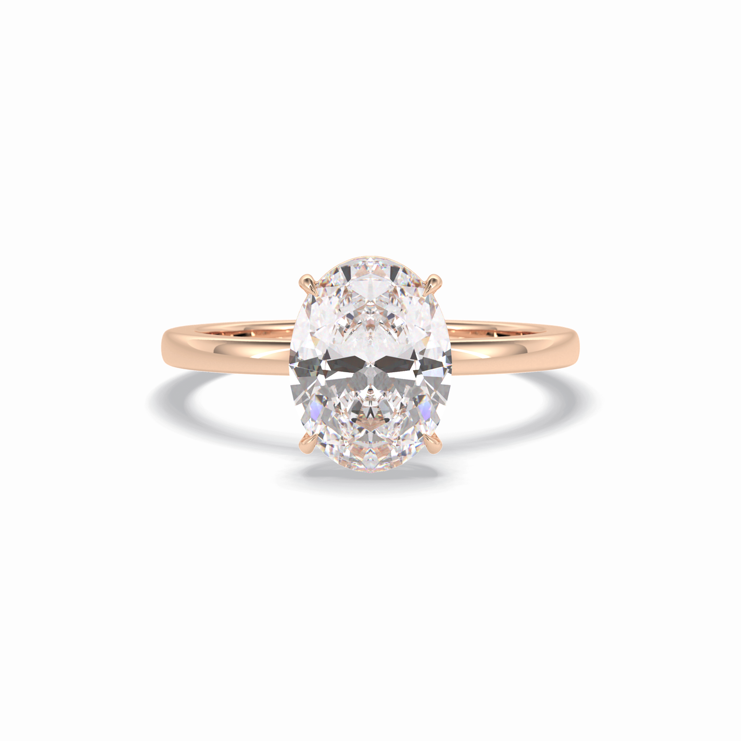 Oval Solitaire Lab Grown Diamond Engagement Ring