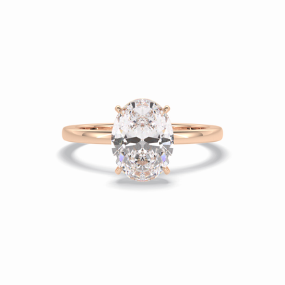 Oval Solitaire Lab Grown Diamond Engagement Ring