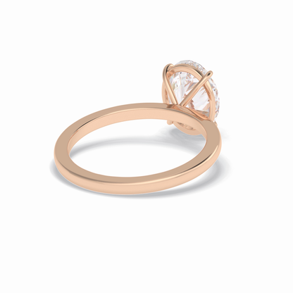Oval Solitaire Lab Grown Diamond Engagement Ring