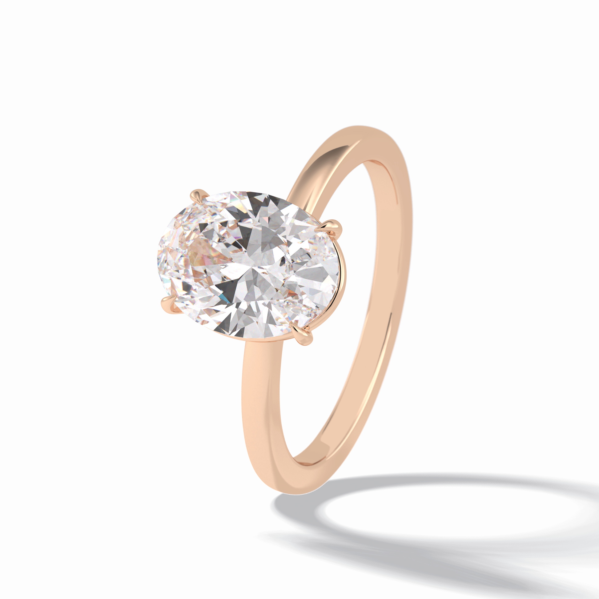 Oval Solitaire Lab Grown Diamond Engagement Ring