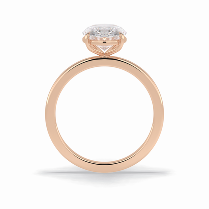 Oval Solitaire Lab Grown Diamond Engagement Ring