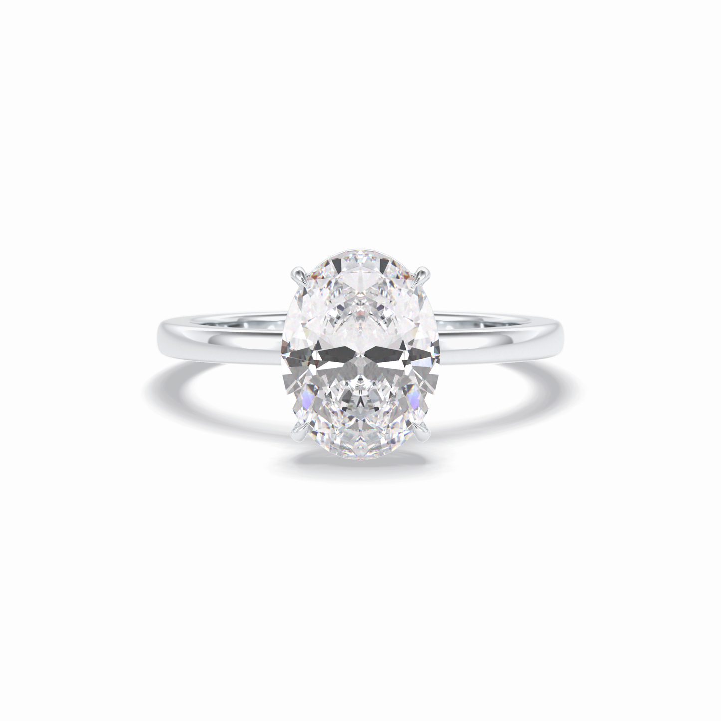 Oval Solitaire Lab Grown Diamond Engagement Ring