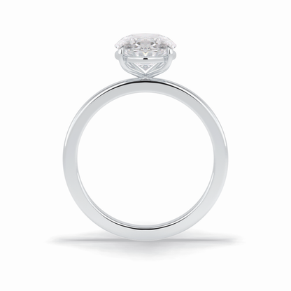 Oval Solitaire Lab Grown Diamond Engagement Ring