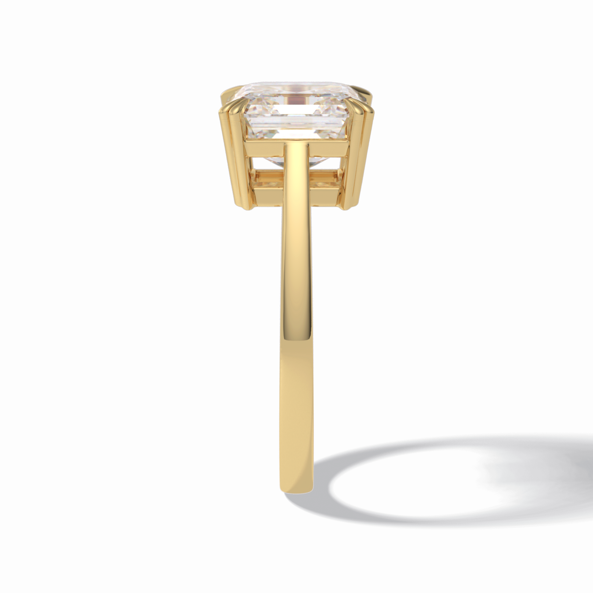 Asscher Solitaire Lab Grown Diamond Engagement Ring