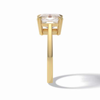 Asscher Solitaire Lab Grown Diamond Engagement Ring