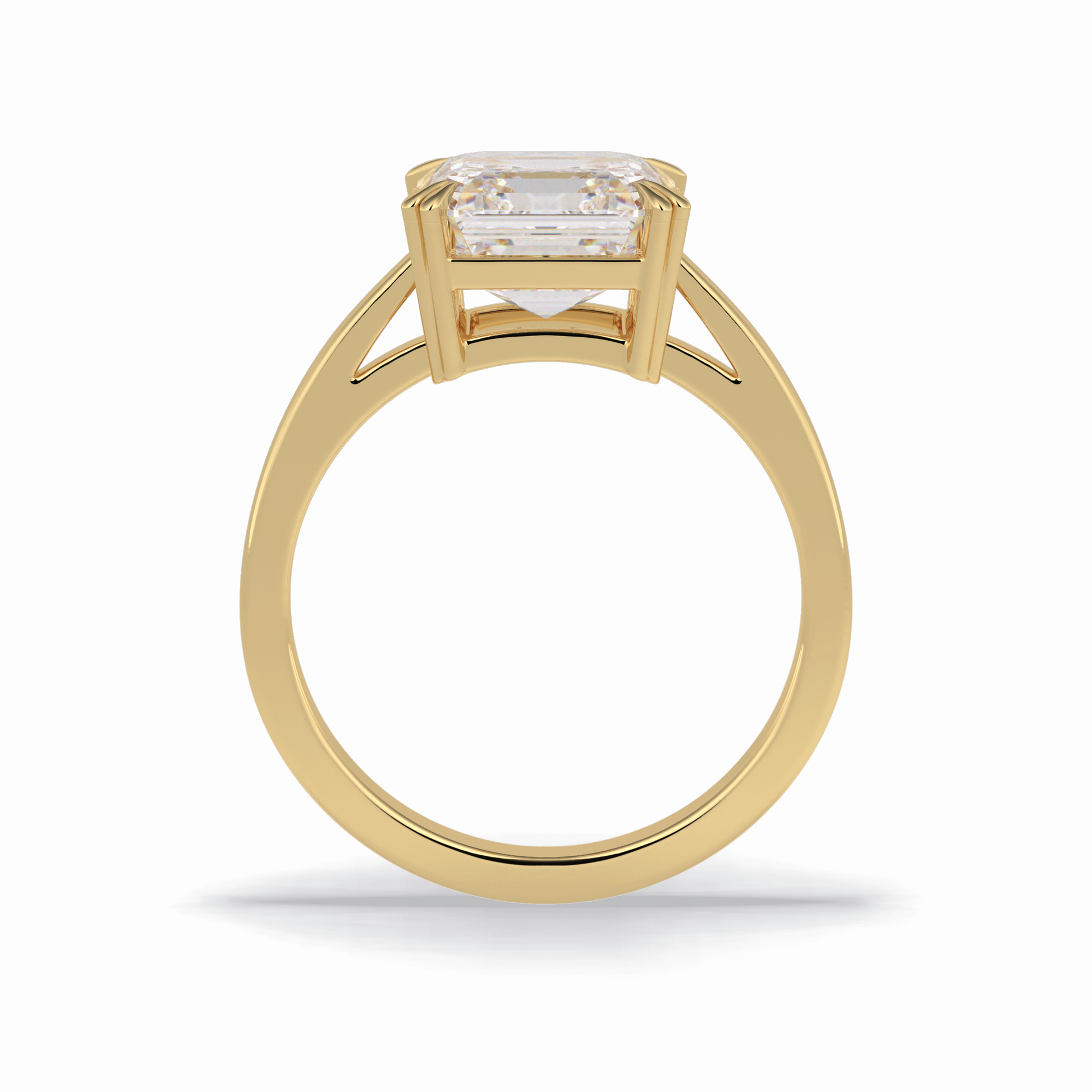 Asscher Solitaire Lab Grown Diamond Engagement Ring