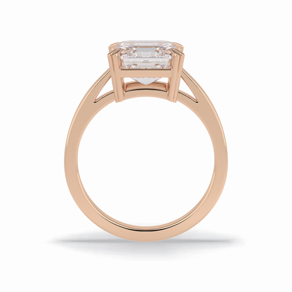 Asscher Solitaire Lab Grown Diamond Engagement Ring