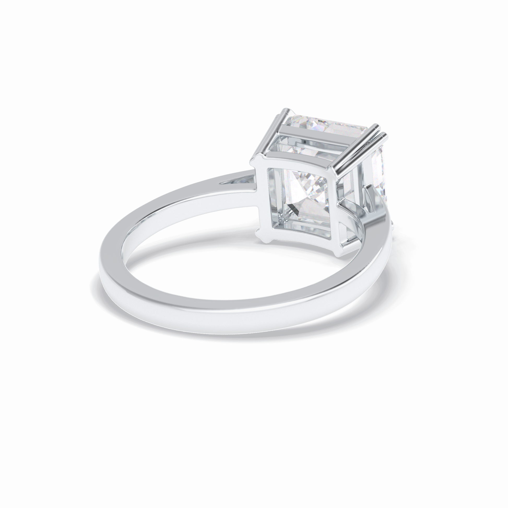 Asscher Solitaire Lab Grown Diamond Engagement Ring
