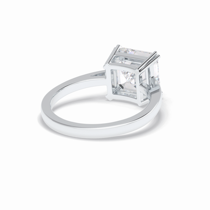 Asscher Solitaire Lab Grown Diamond Engagement Ring
