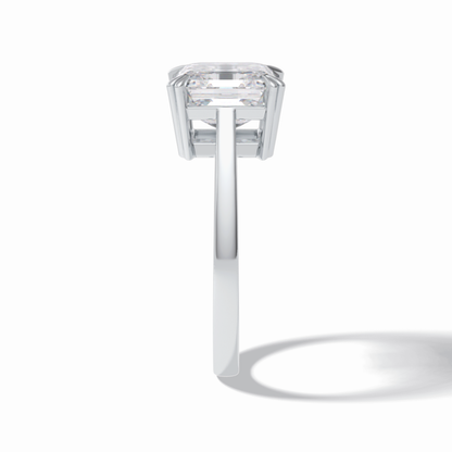 Asscher Solitaire Lab Grown Diamond Engagement Ring
