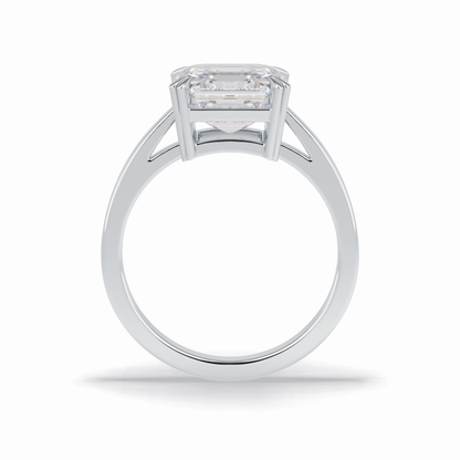 Asscher Solitaire Lab Grown Diamond Engagement Ring