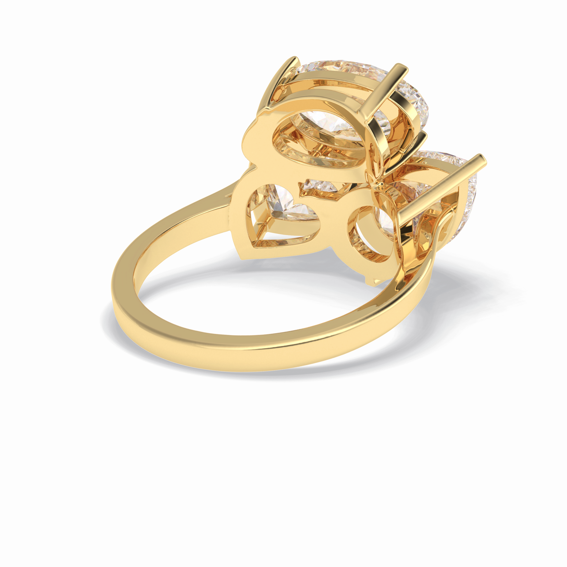 The Eternal Trio Ring – 6.00 TCW Oval & Pear Three-Stone Masterpiece