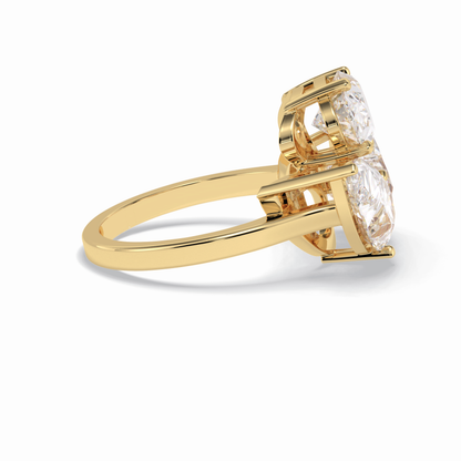 The Eternal Trio Ring – 6.00 TCW Oval & Pear Three-Stone Masterpiece