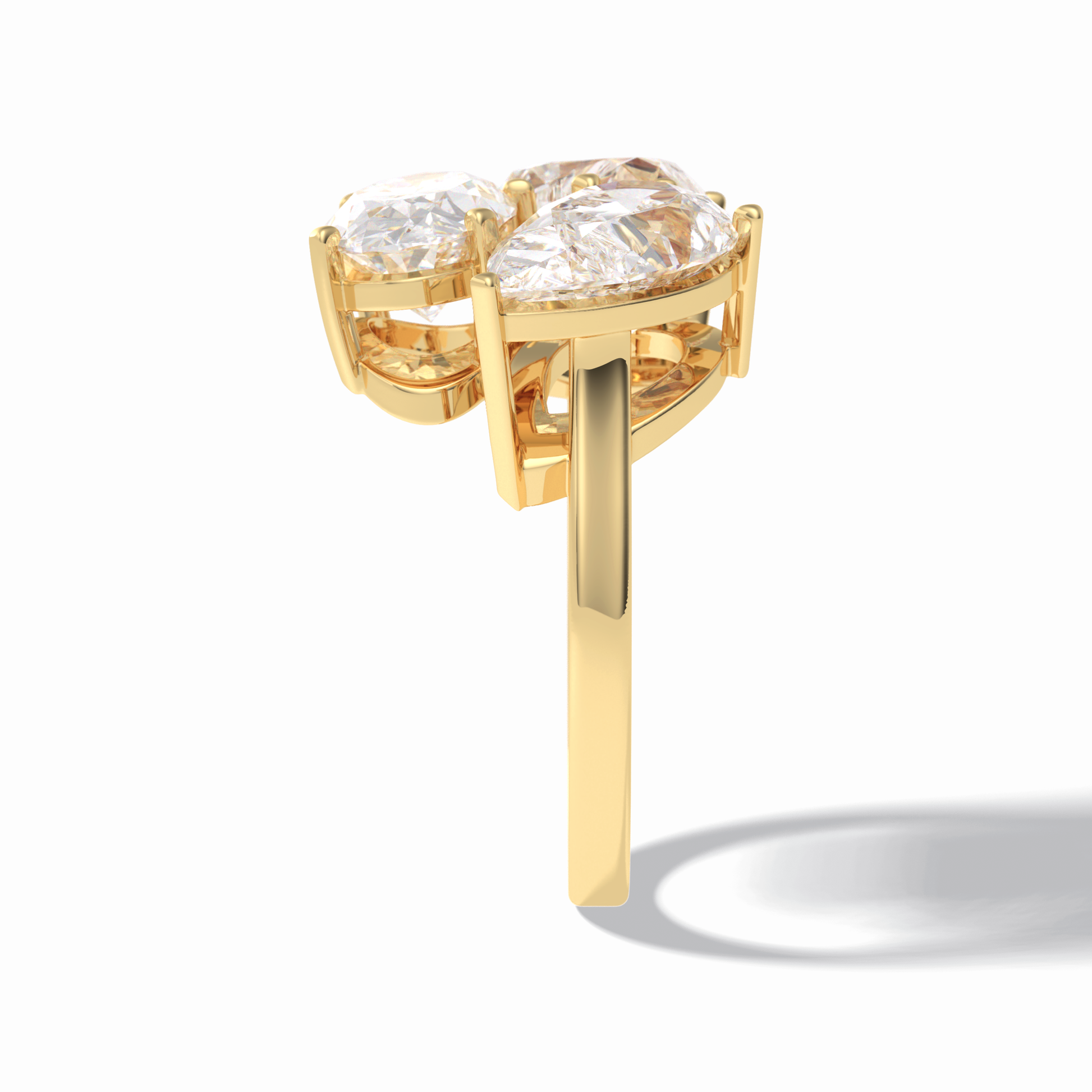 The Eternal Trio Ring – 6.00 TCW Oval & Pear Three-Stone Masterpiece