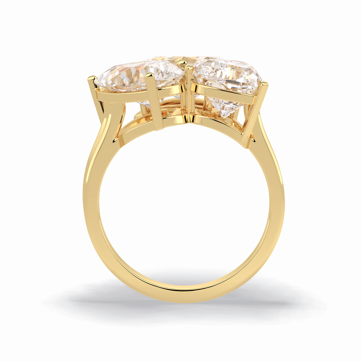 The Eternal Trio Ring – 6.00 TCW Oval & Pear Three-Stone Masterpiece