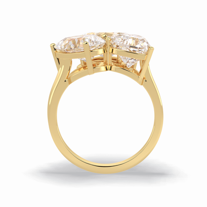 The Eternal Trio Ring – 6.00 TCW Oval & Pear Three-Stone Masterpiece