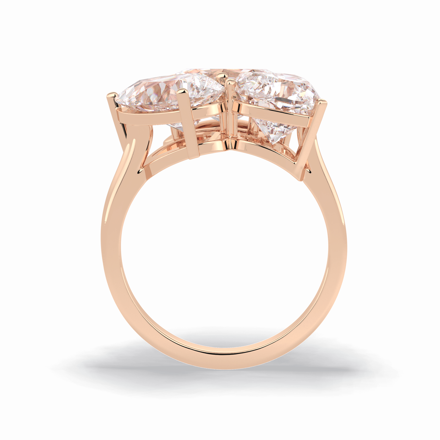 The Eternal Trio Ring – 6.00 TCW Oval & Pear Three-Stone Masterpiece