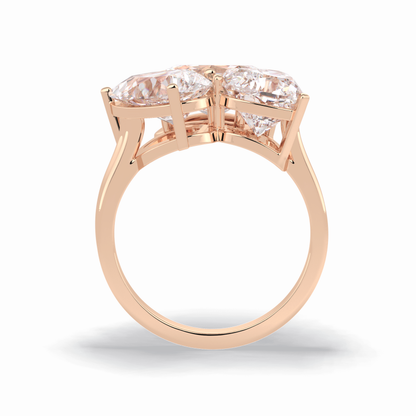 The Eternal Trio Ring – 6.00 TCW Oval & Pear Three-Stone Masterpiece