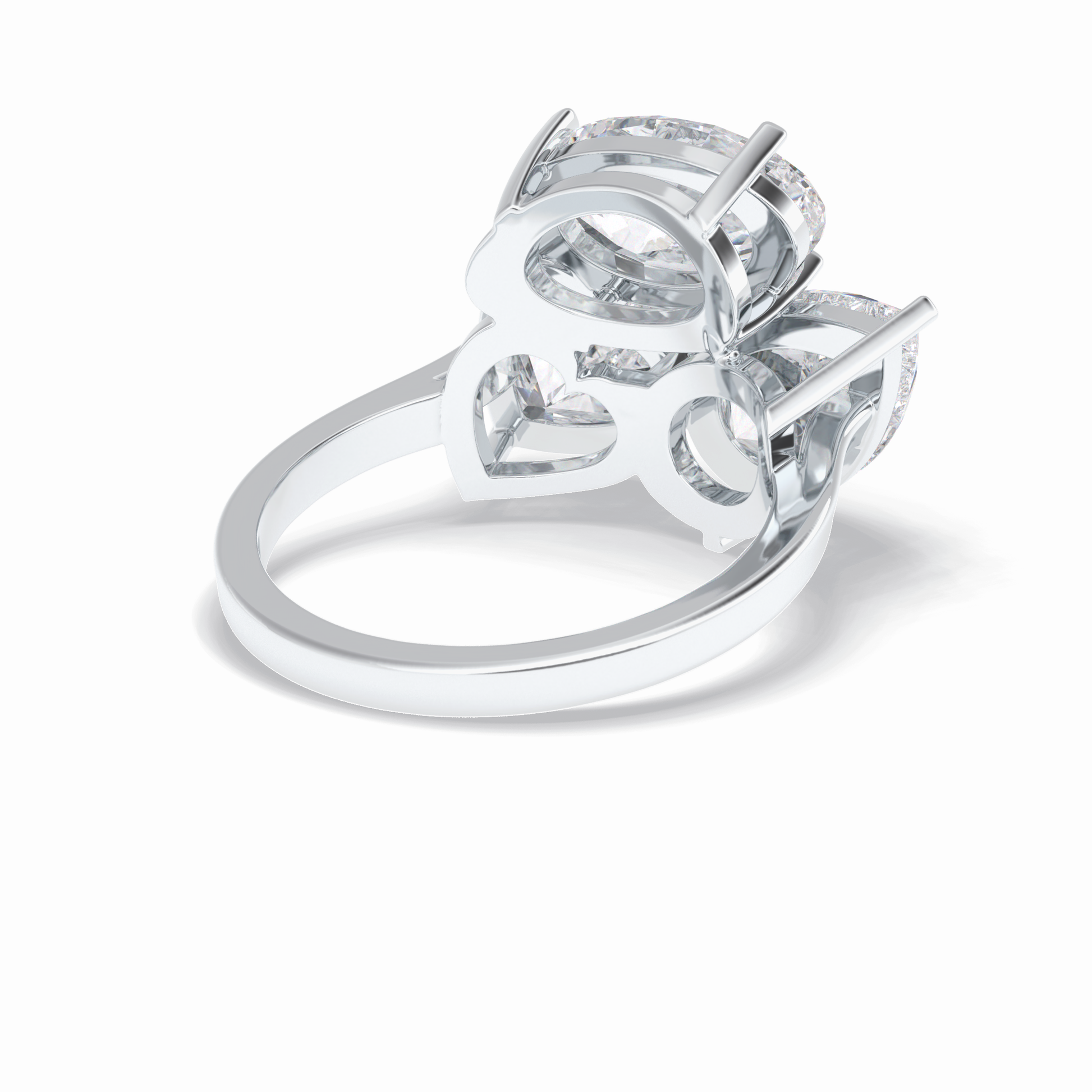 The Eternal Trio Ring – 6.00 TCW Oval & Pear Three-Stone Masterpiece
