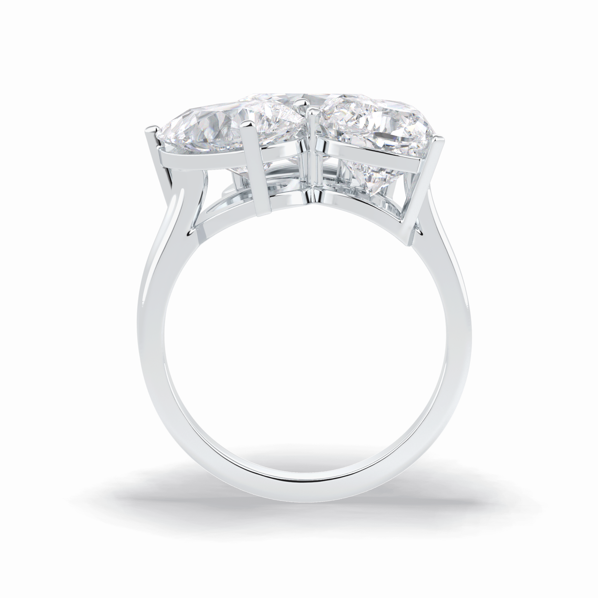 The Eternal Trio Ring – 6.00 TCW Oval & Pear Three-Stone Masterpiece