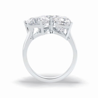 The Eternal Trio Ring – 6.00 TCW Oval & Pear Three-Stone Masterpiece