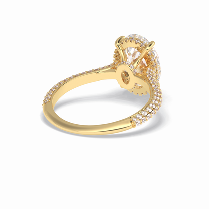 Oval Pave Lab Grown Diamond Engagement Ring