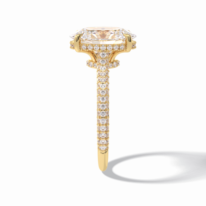 Oval Pave Lab Grown Diamond Engagement Ring