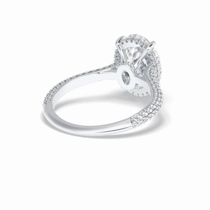 Oval Pave Lab Grown Diamond Engagement Ring