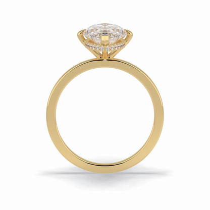 Marquise Solitaire Lab Grown Diamond Engagement Ring