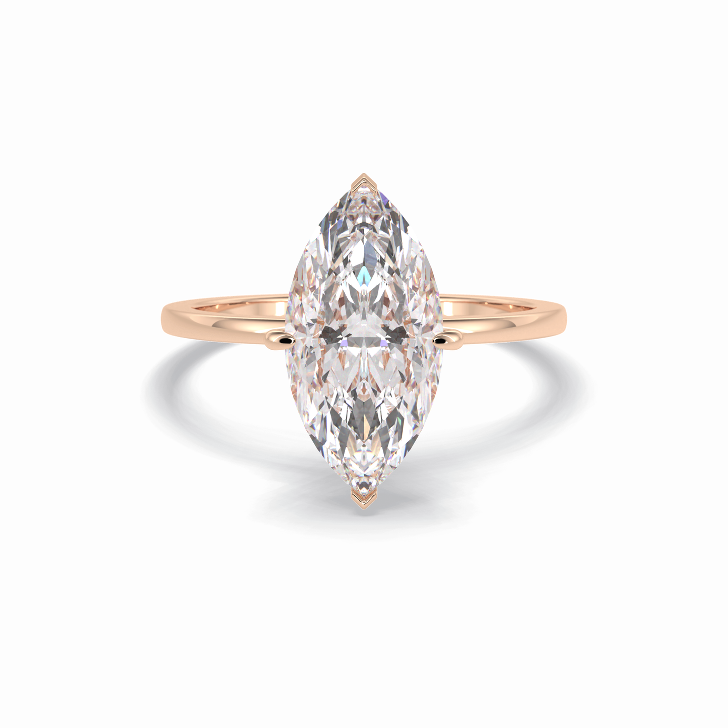 Marquise Solitaire Lab Grown Diamond Engagement Ring