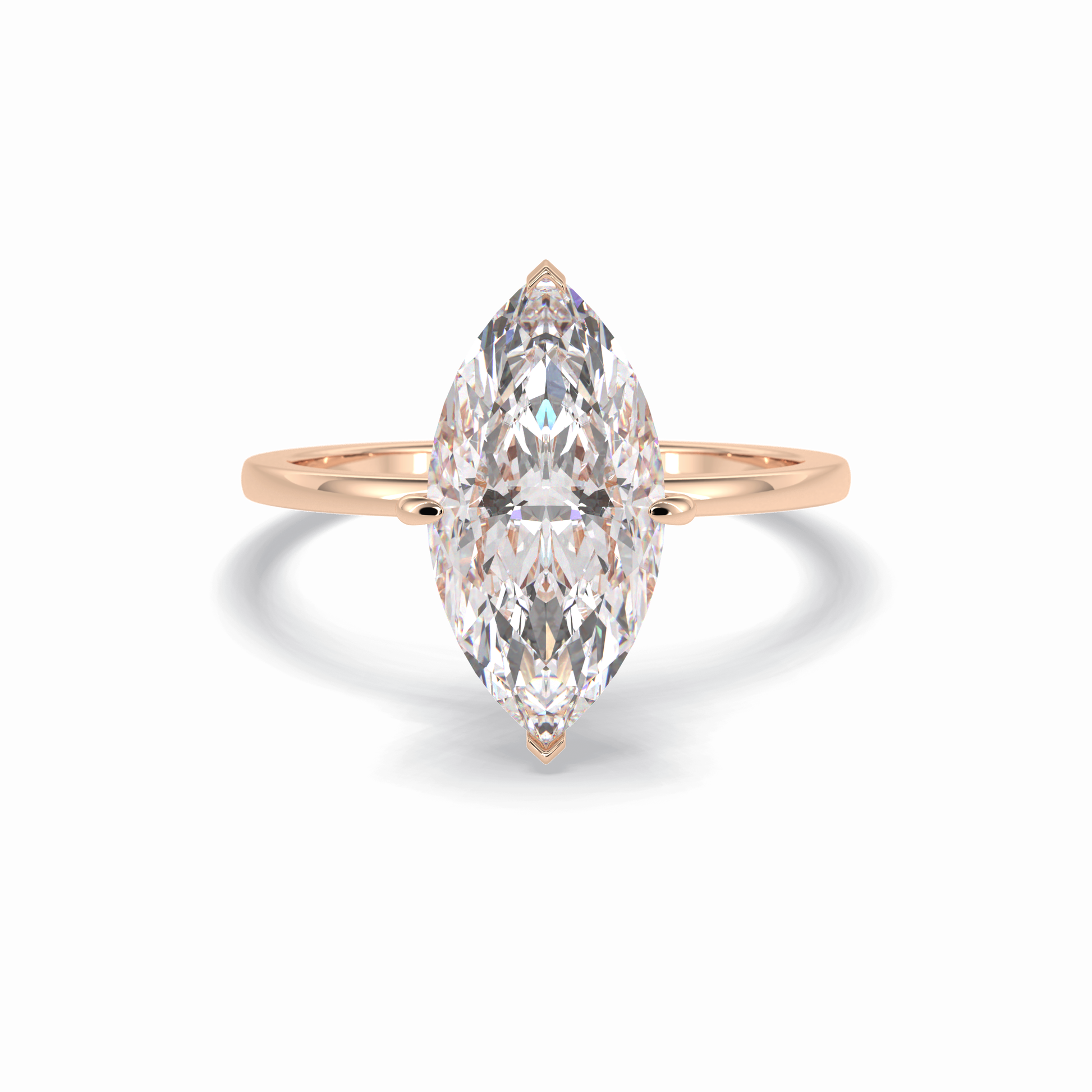 Marquise Solitaire Lab Grown Diamond Engagement Ring