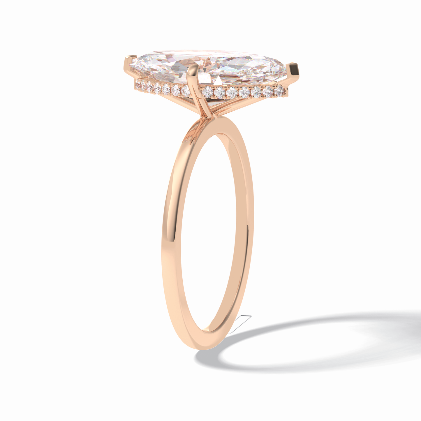 Marquise Solitaire Lab Grown Diamond Engagement Ring