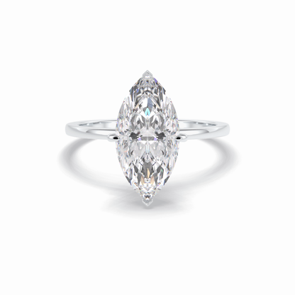 Marquise Solitaire Lab Grown Diamond Engagement Ring