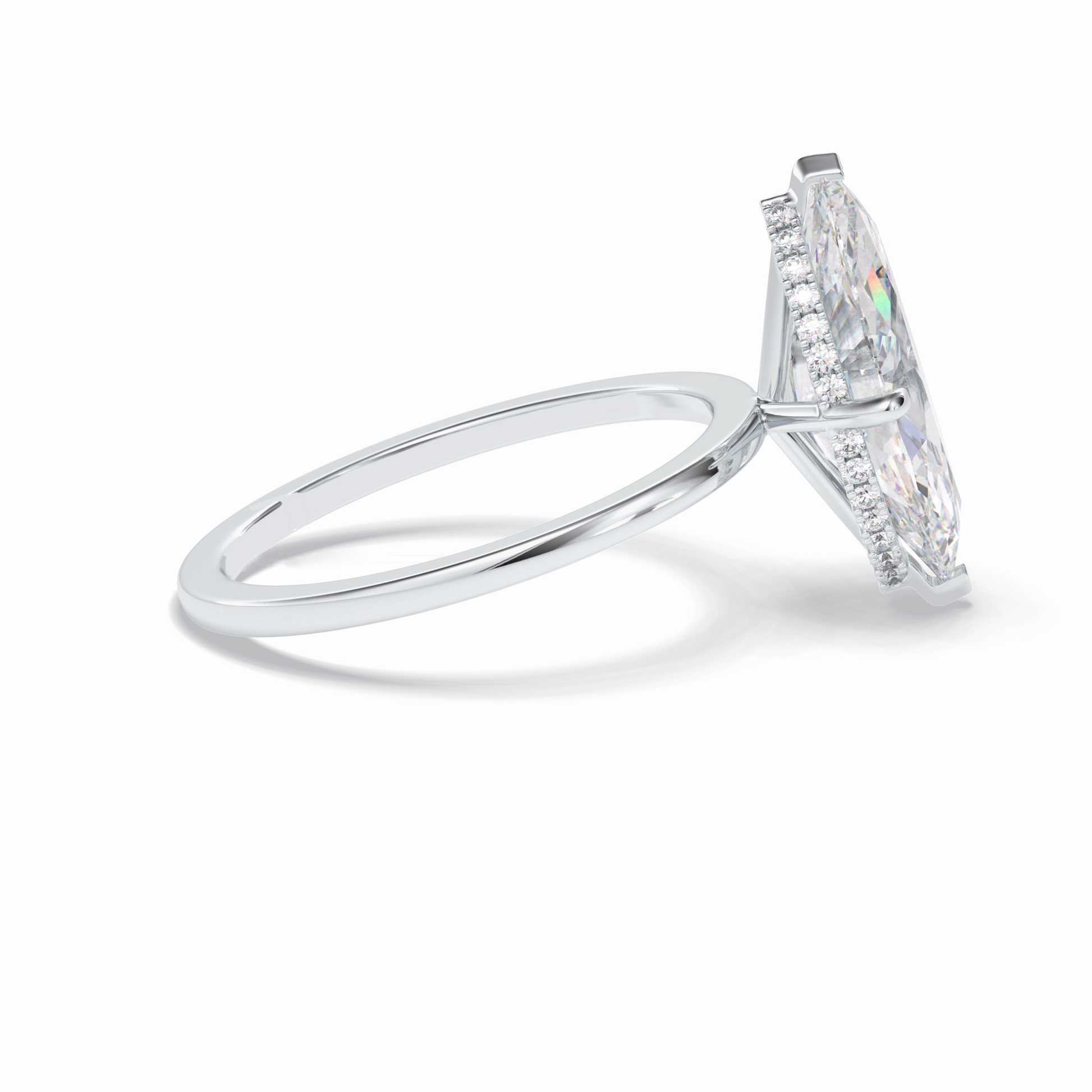 Marquise Solitaire Lab Grown Diamond Engagement Ring