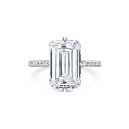 5 CT Emerald Solitaire CVD F/VS1 Diamond Engagement Ring 1