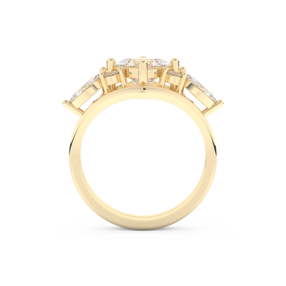 Princess Cut Moissanite Bridal Set with Cluster Settings  – 1.04 CT Center, 0.75 TCW Accents 11