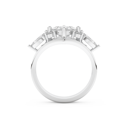 Princess Cut Moissanite Bridal Set with Cluster Settings  – 1.04 CT Center, 0.75 TCW Accents 5