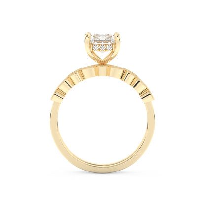Radiant Cut Moissanite Bridal Set with Pave Settings– 1.56 CT Center, 0.53 TCW Accents 11