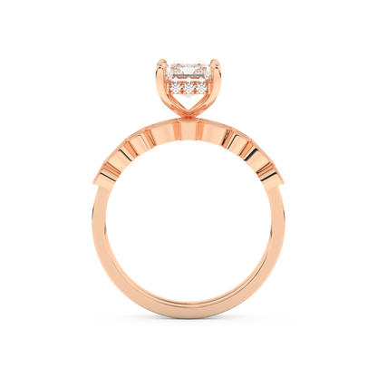 Radiant Cut Moissanite Bridal Set with Pave Settings– 1.56 CT Center, 0.53 TCW Accents 17