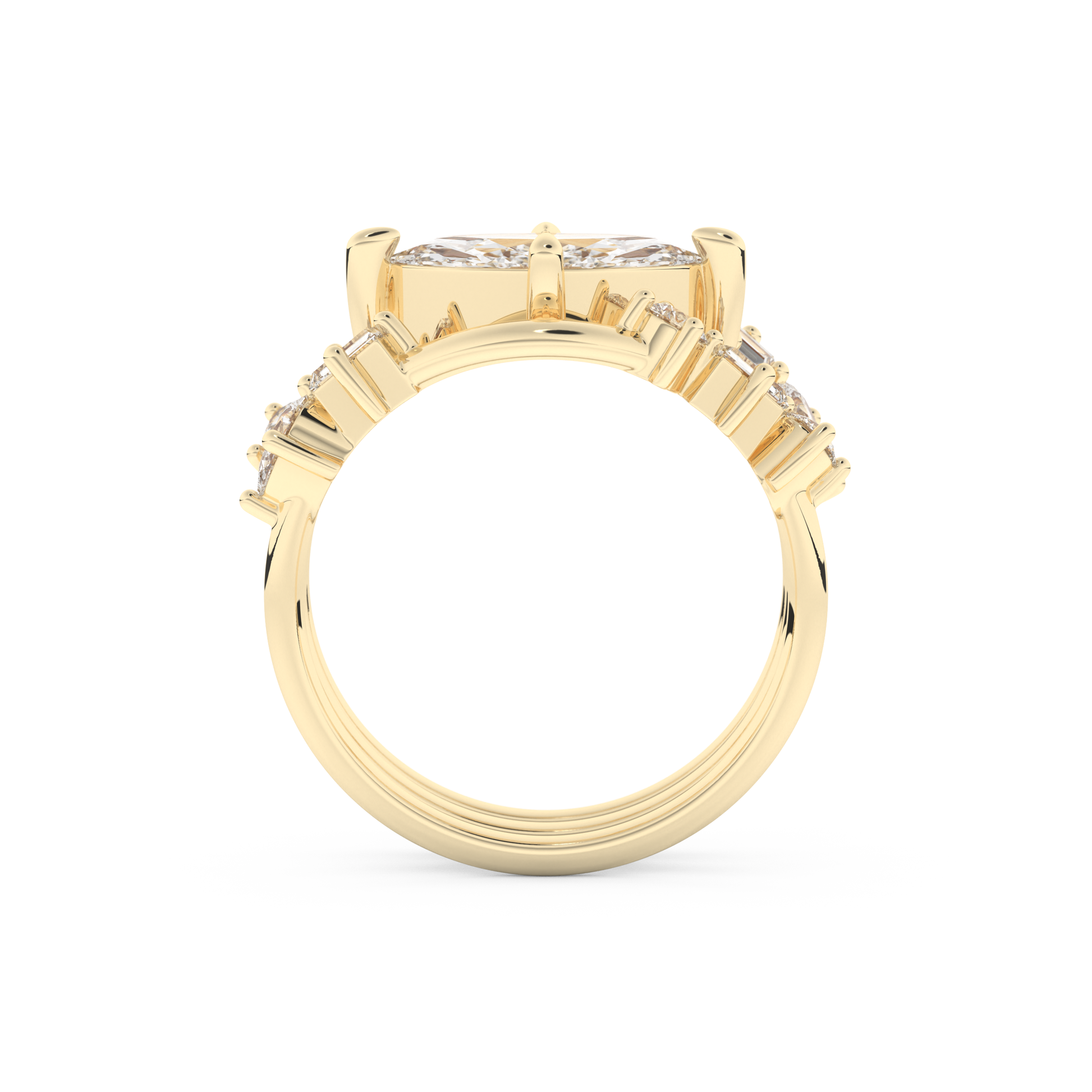 Marquise Cut Moissanite Bridal Set – 1.08 CT Center, 0.75 TCW Accents 11