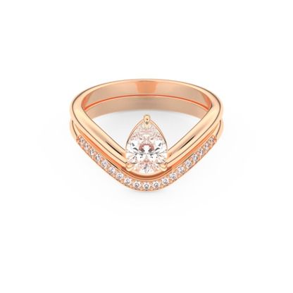 Pear Cut Moissanite Bridal Set with Solitaire Settings – 0.65 CT Center, 0.09 TCW Accents 13