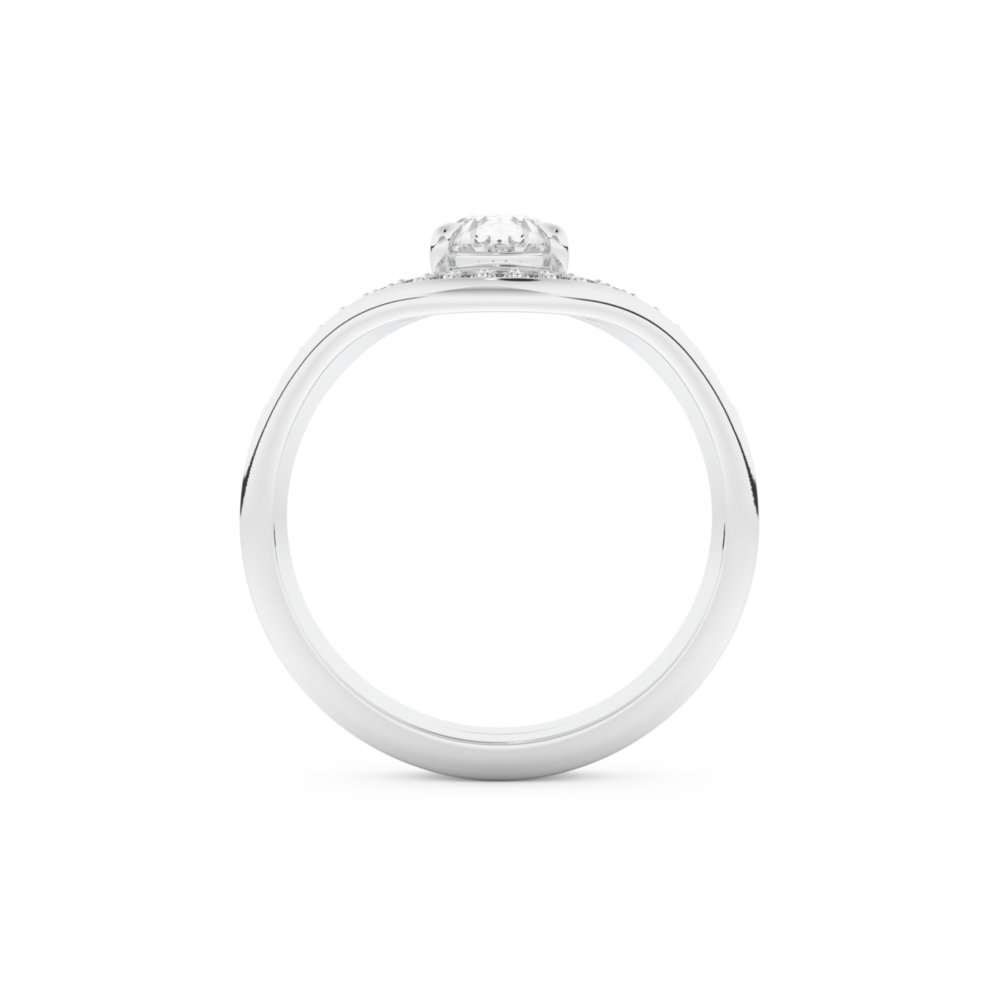 Pear Cut Moissanite Bridal Set with Solitaire Settings – 0.65 CT Center, 0.09 TCW Accents 5