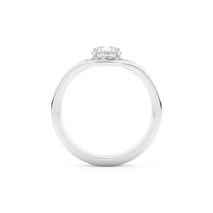 Pear Cut Moissanite Bridal Set with Solitaire Settings – 0.65 CT Center, 0.09 TCW Accents 5