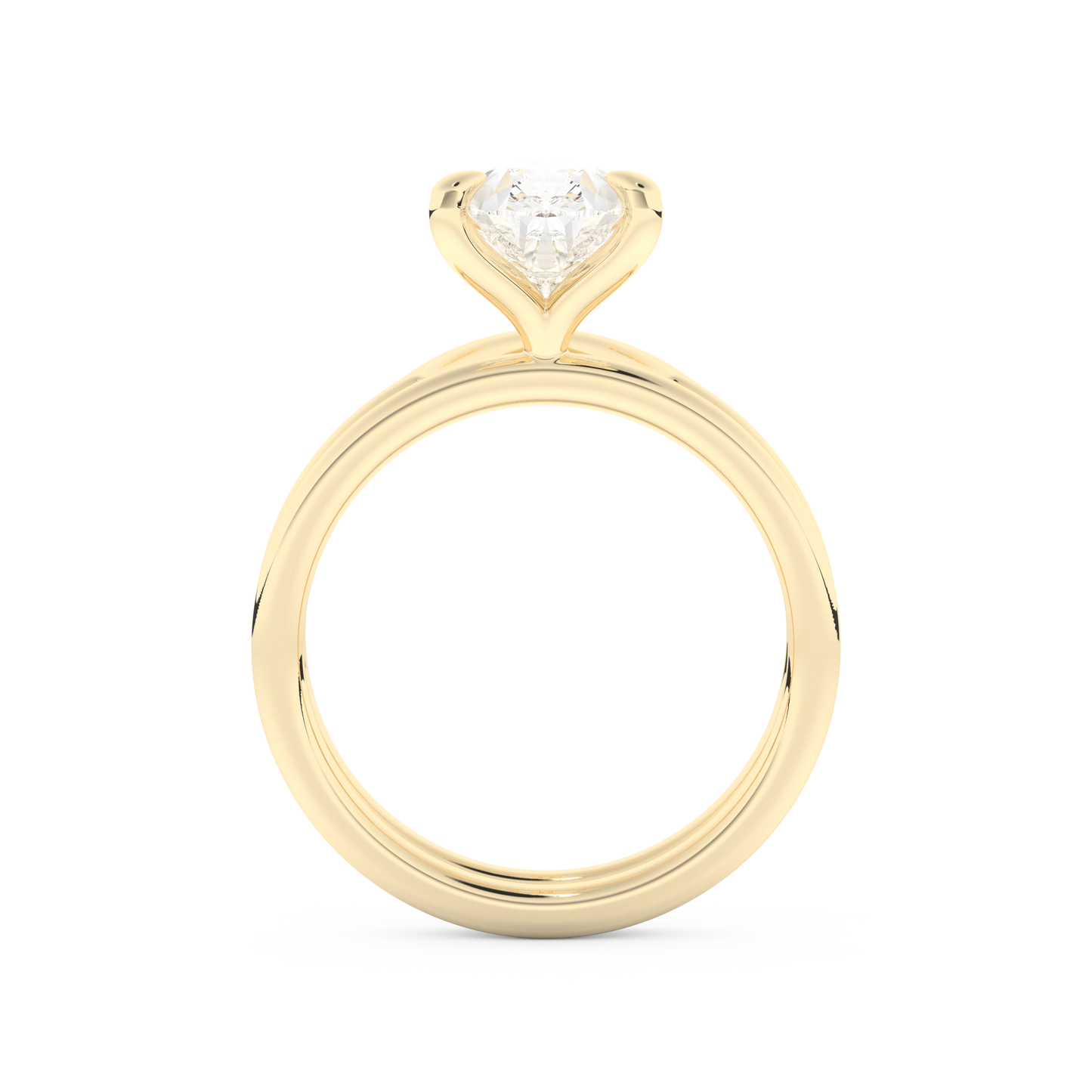 Pear Cut Moissanite Bridal Set with Solitaire Settings  – 1.99 CT Center, 0.01 TCW Accents 11
