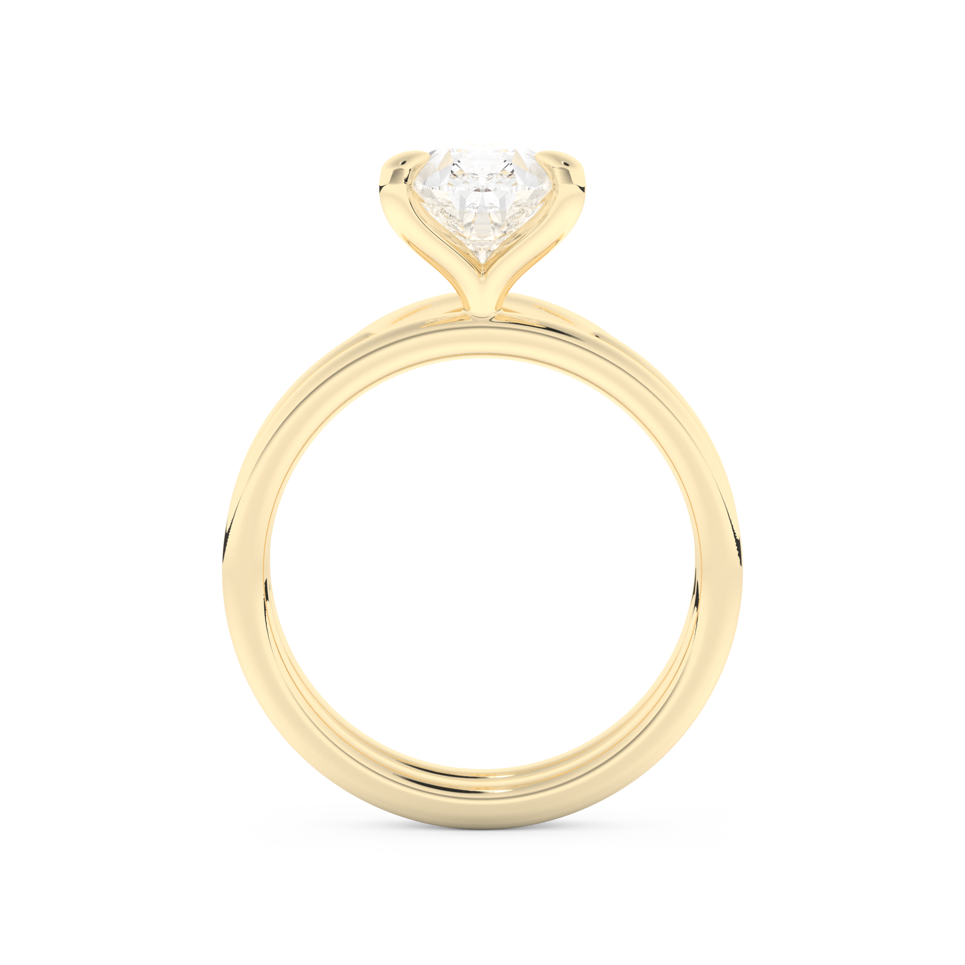 Pear Cut Moissanite Bridal Set with Solitaire Settings  – 1.99 CT Center, 0.01 TCW Accents 11