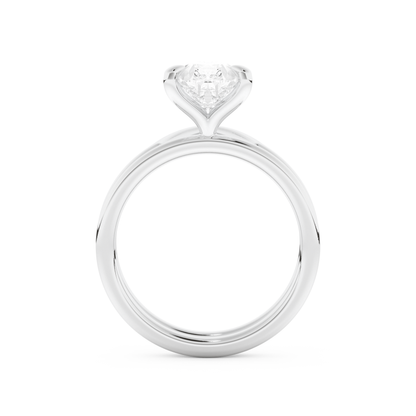 Pear Cut Moissanite Bridal Set with Solitaire Settings  – 1.99 CT Center, 0.01 TCW Accents 5