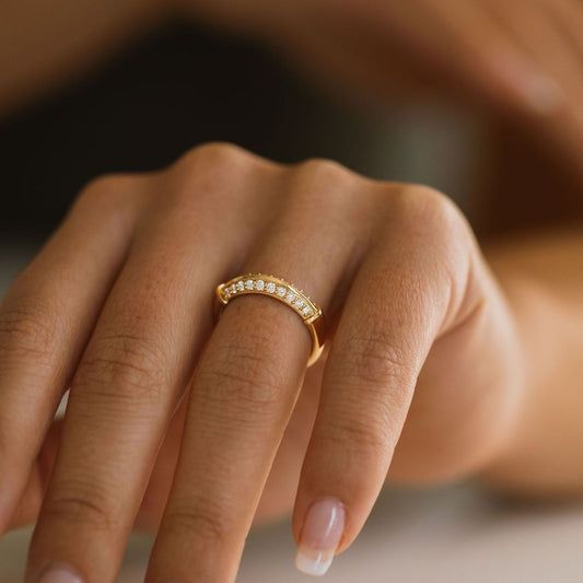 0.15 TCW Round Milgrain Lab Grown Diamond Wedding Band
