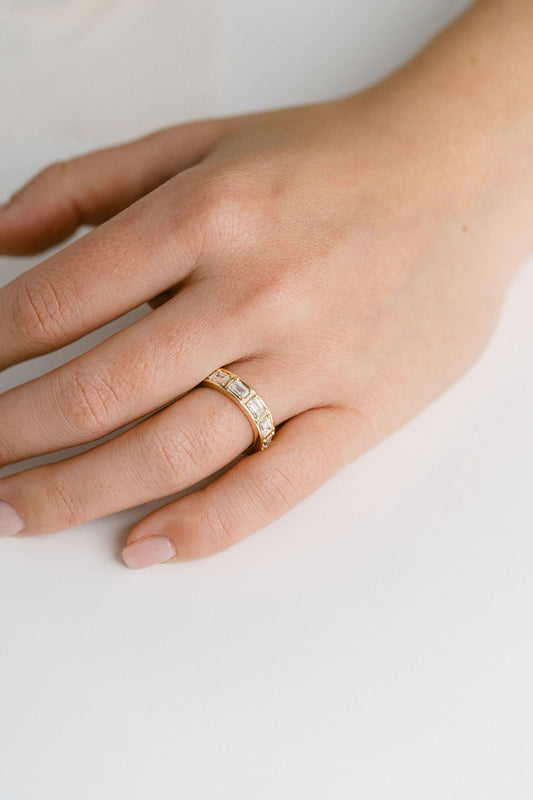 0.15 TCW Round Milgrain Lab Grown Diamond Wedding Band